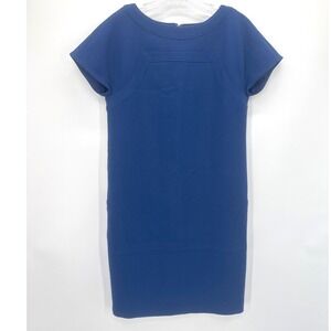 Brooks Brothers Women's‎ 2 Blue Italian 100% Wool Shift Dress Lanificio Campore
